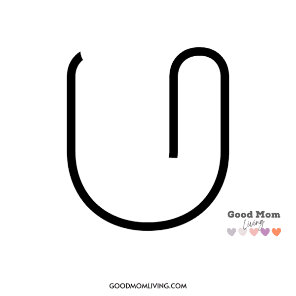 Free Printable Bubble Letter U for Coloring and Crafts - Good Mom Living