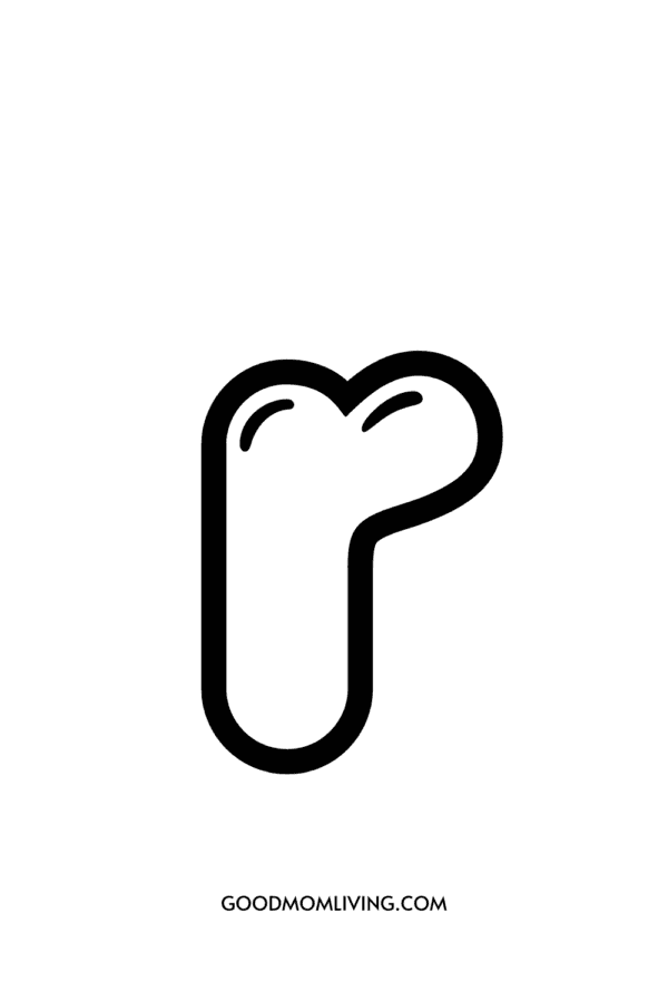Printable Bubble Letter R for Fun and Learning - Good Mom Living