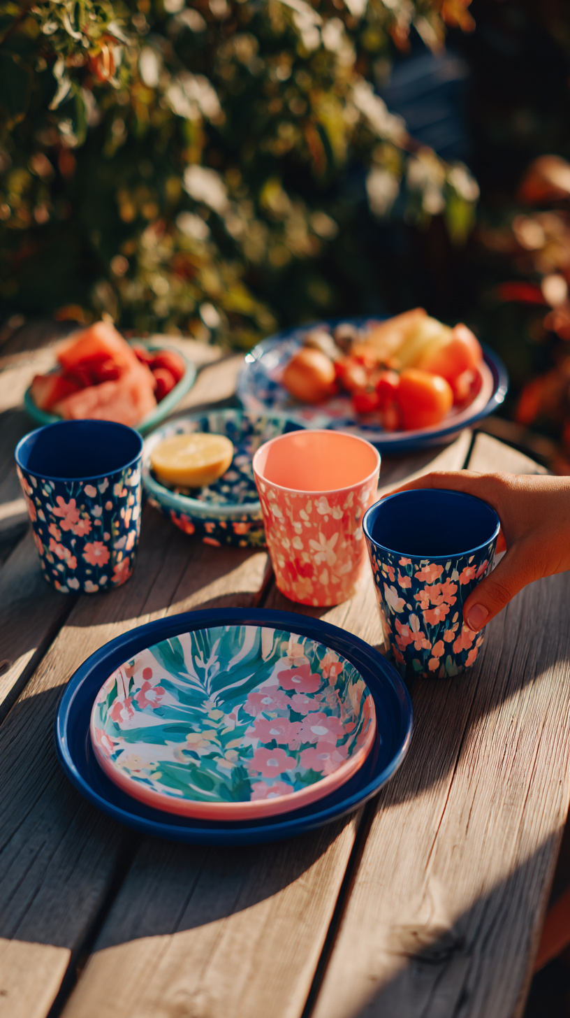 Melamine Plates and Cups - Image 1