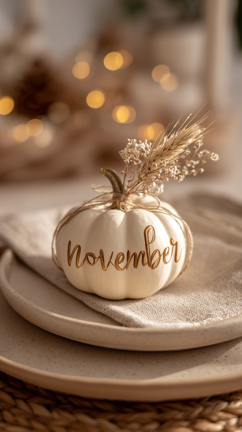 Mini Pumpkin Place Cards - Image 2