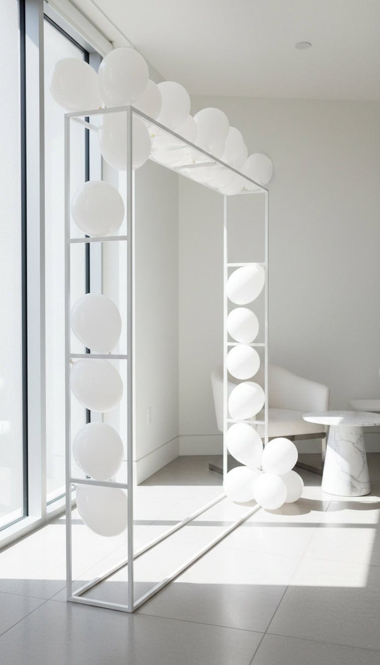 Minimalist All White Arch