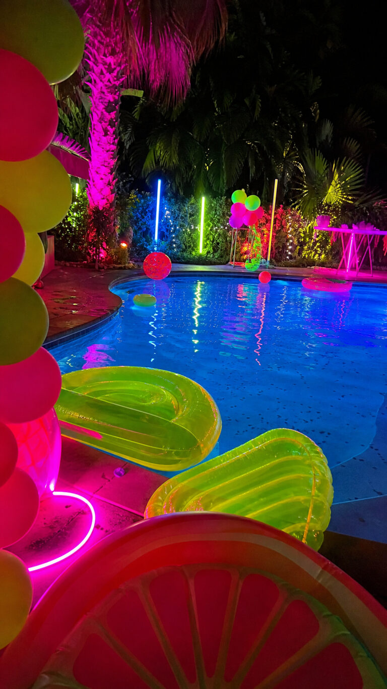 Planning Your Neon Pool Party Theme and Color Scheme