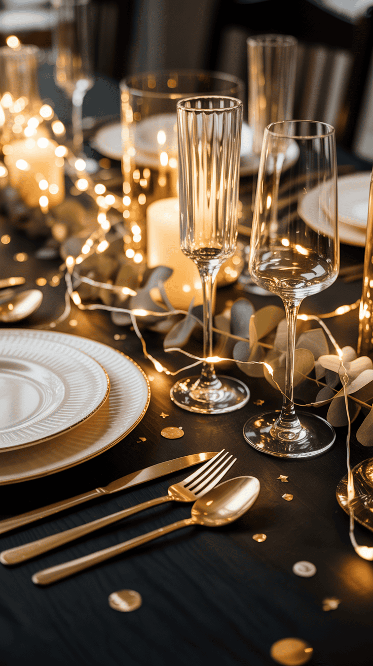 How To Style New Years Eve Table Setting Ideas For a Fun Look - Good ...