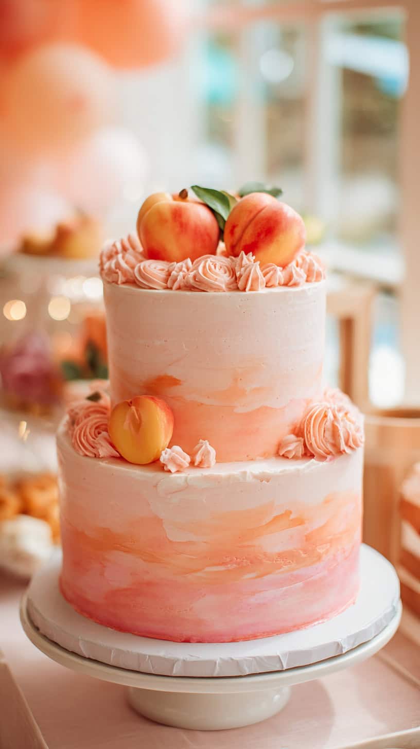 One Sweet Peach Cake - Image 2