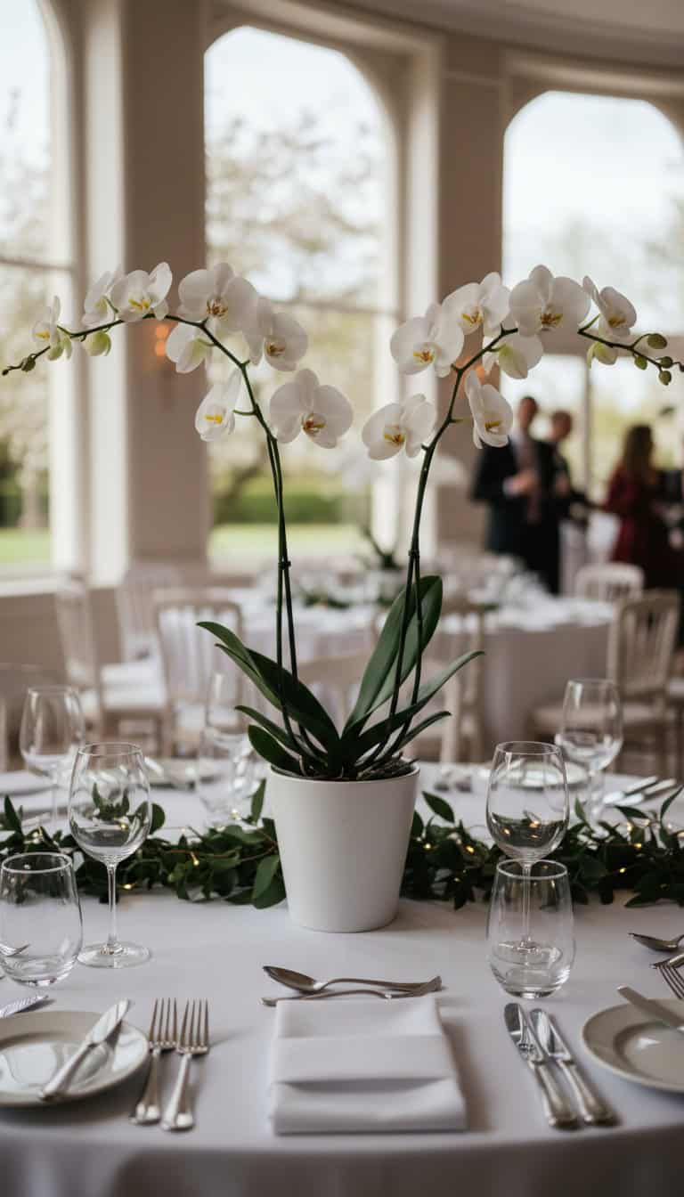 Orchid-Adorned Guest Tables