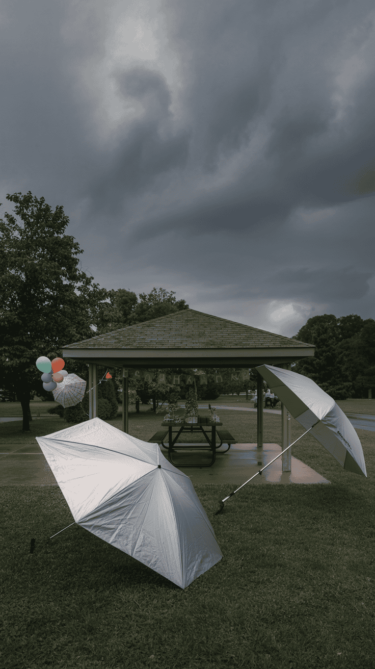 Outdoor Park Birthday Party Weather Backup
