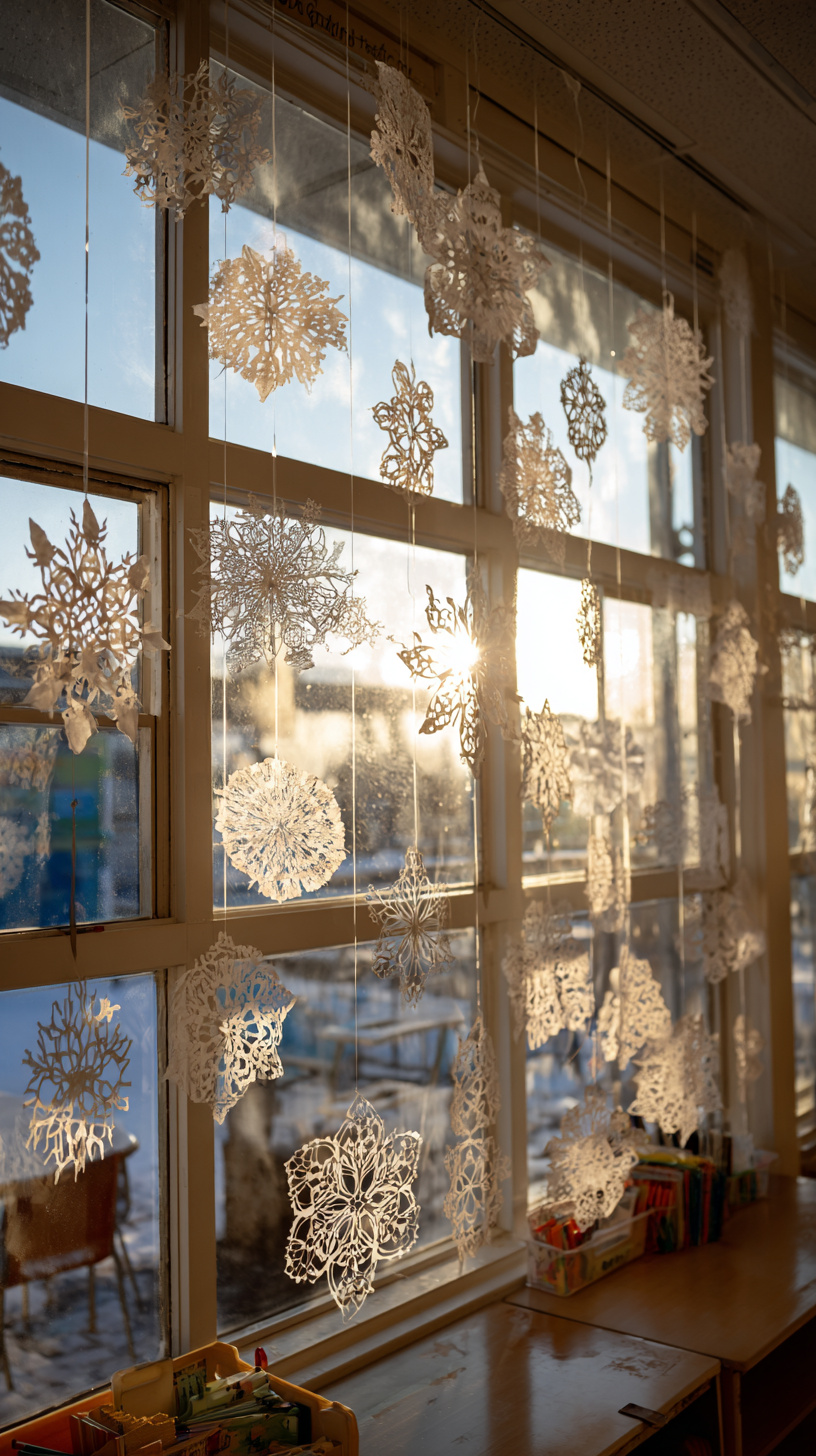 Paper Snowflake Window Clings - Image 2