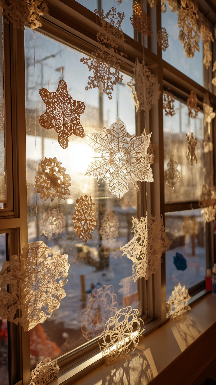 Paper Snowflake Window Clings - Image 3