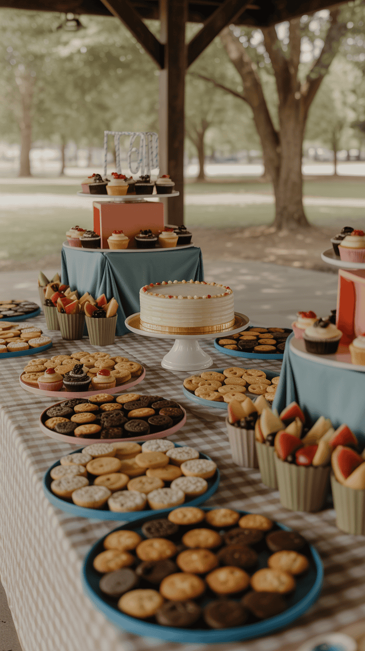 Park Party Food Ideas Dessert Table