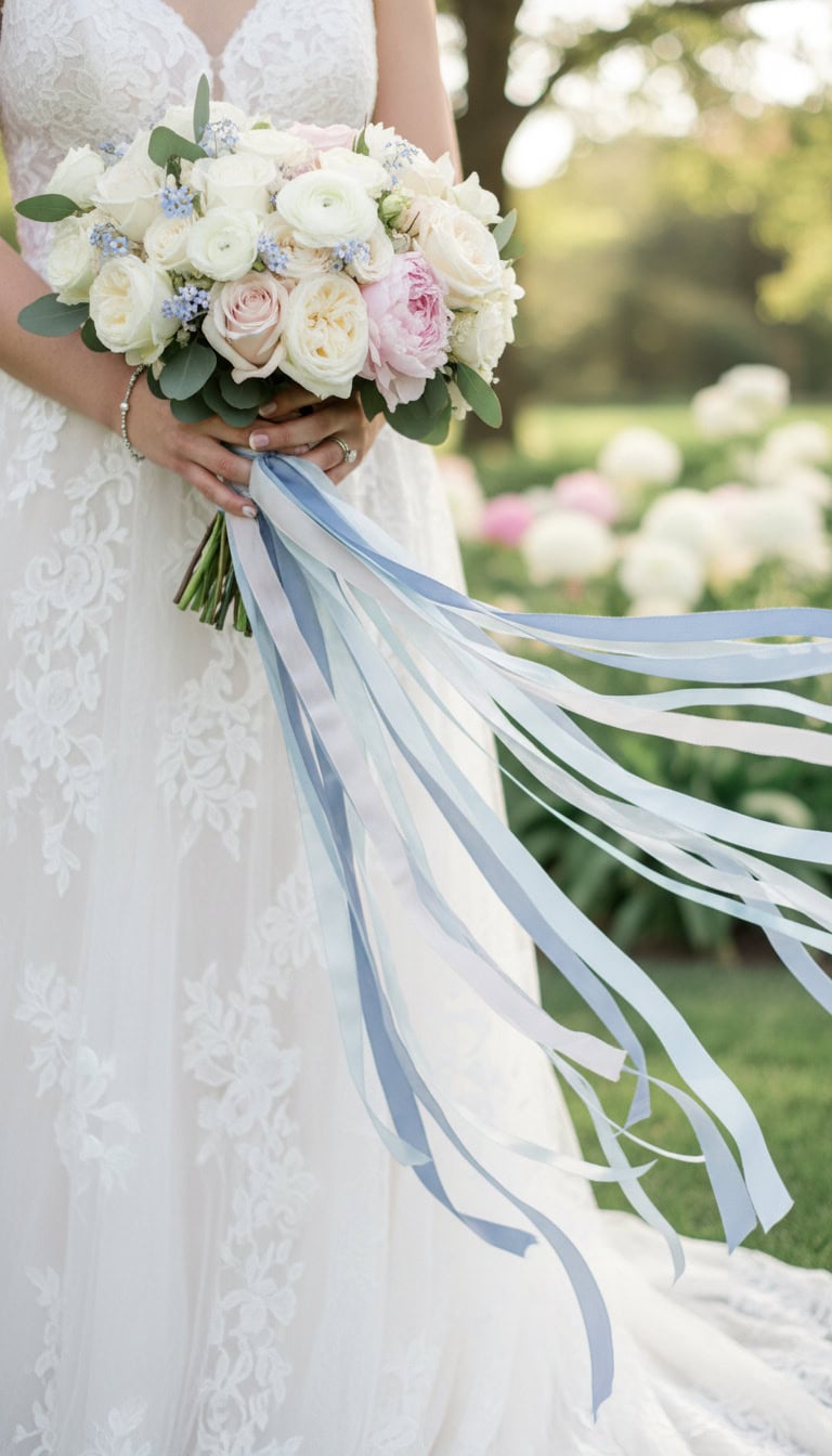 Pastel Blue Bouquet Streamers