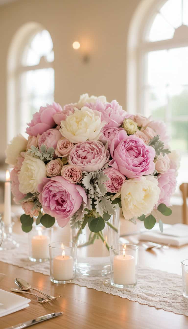Pastel Peony Centerpieces