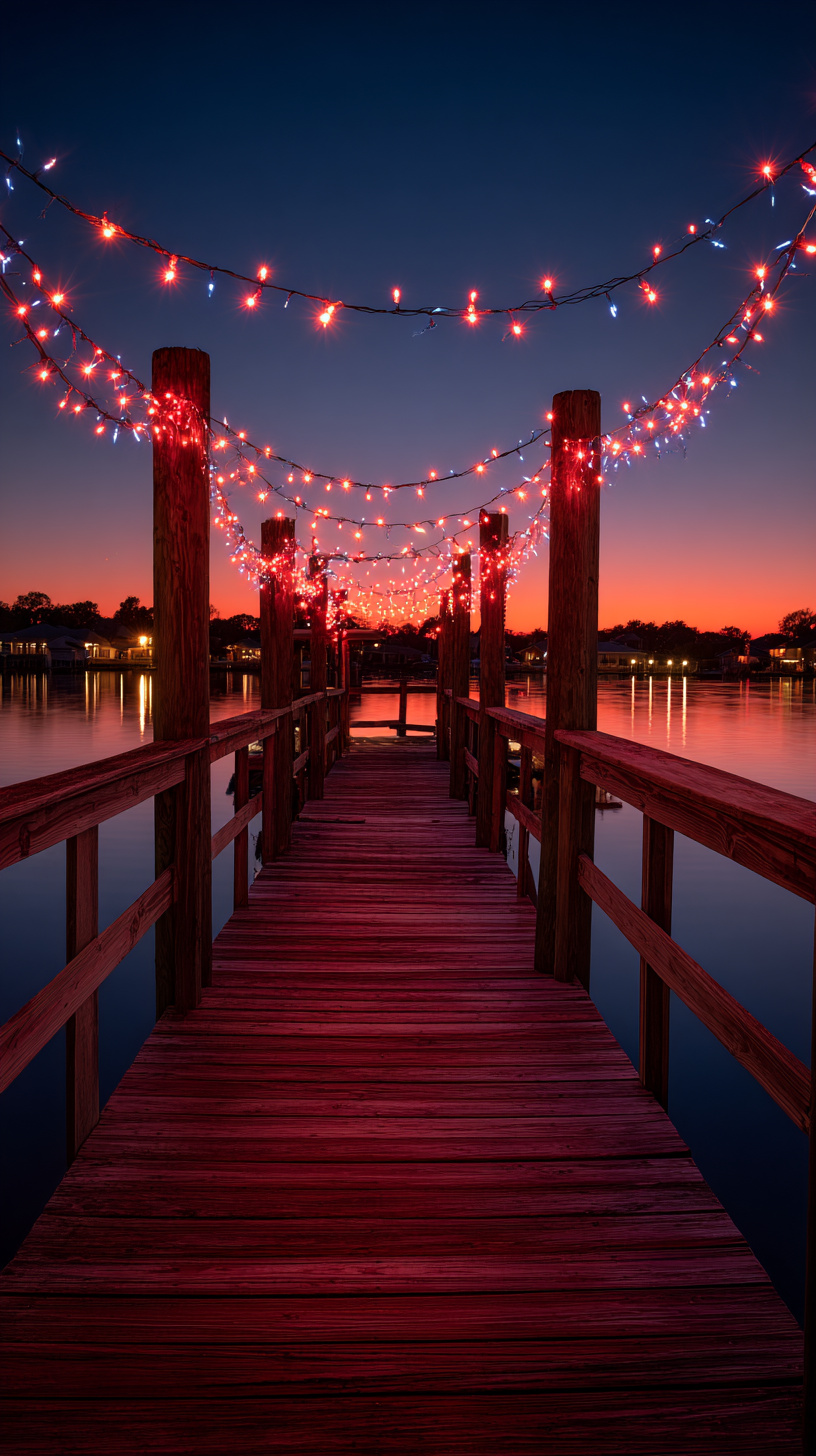 Patriotic Dock String Lights - Image 1