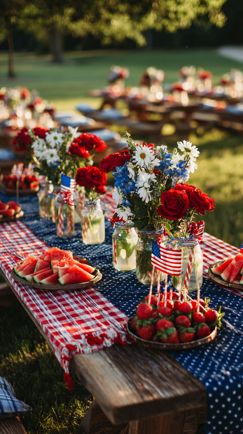 Patriotic Picnic with Red, White, and Blue - Image 2