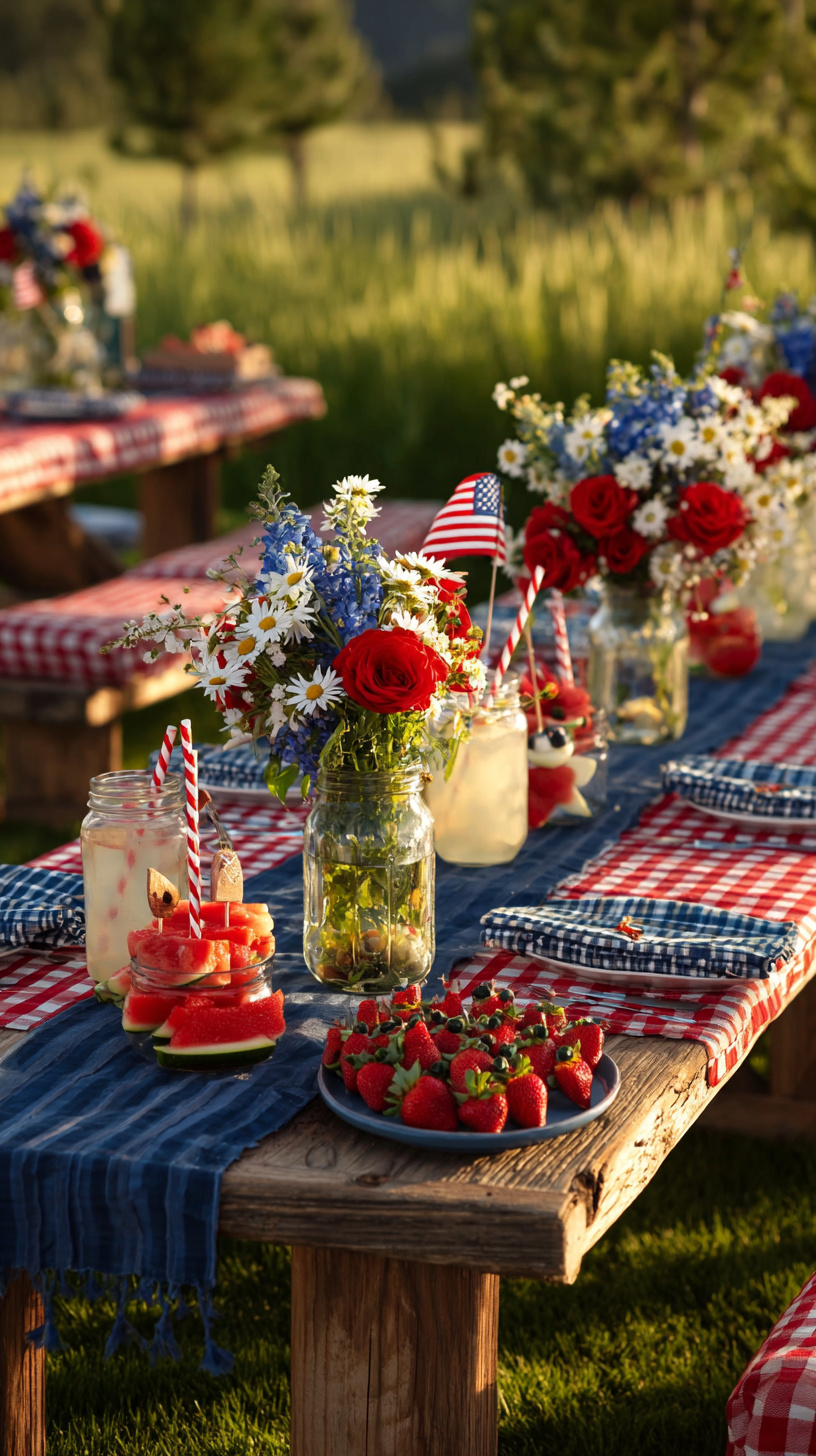 Patriotic Picnic with Red, White, and Blue - Image 3