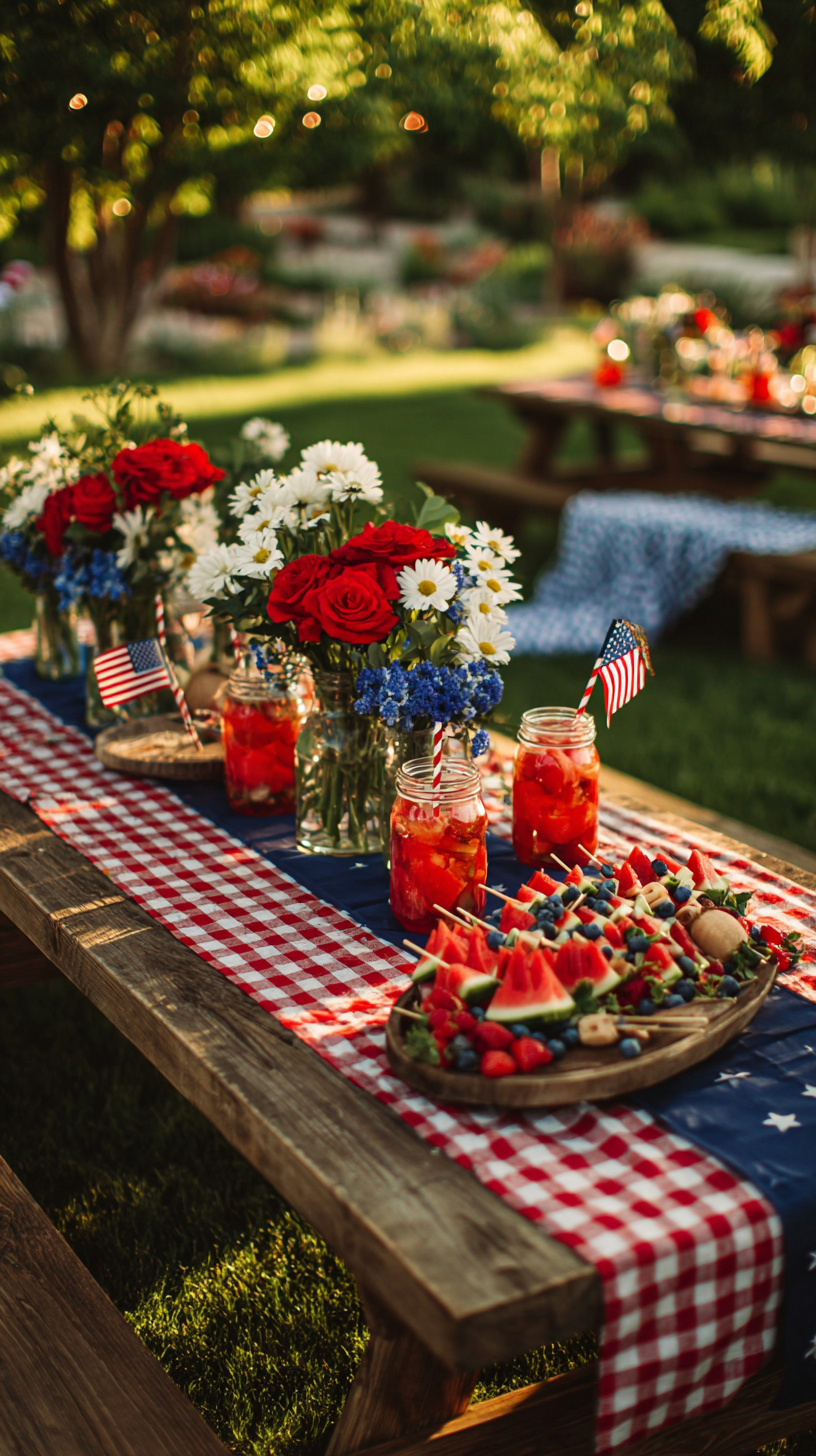 Patriotic Picnic with Red, White, and Blue - Image 1
