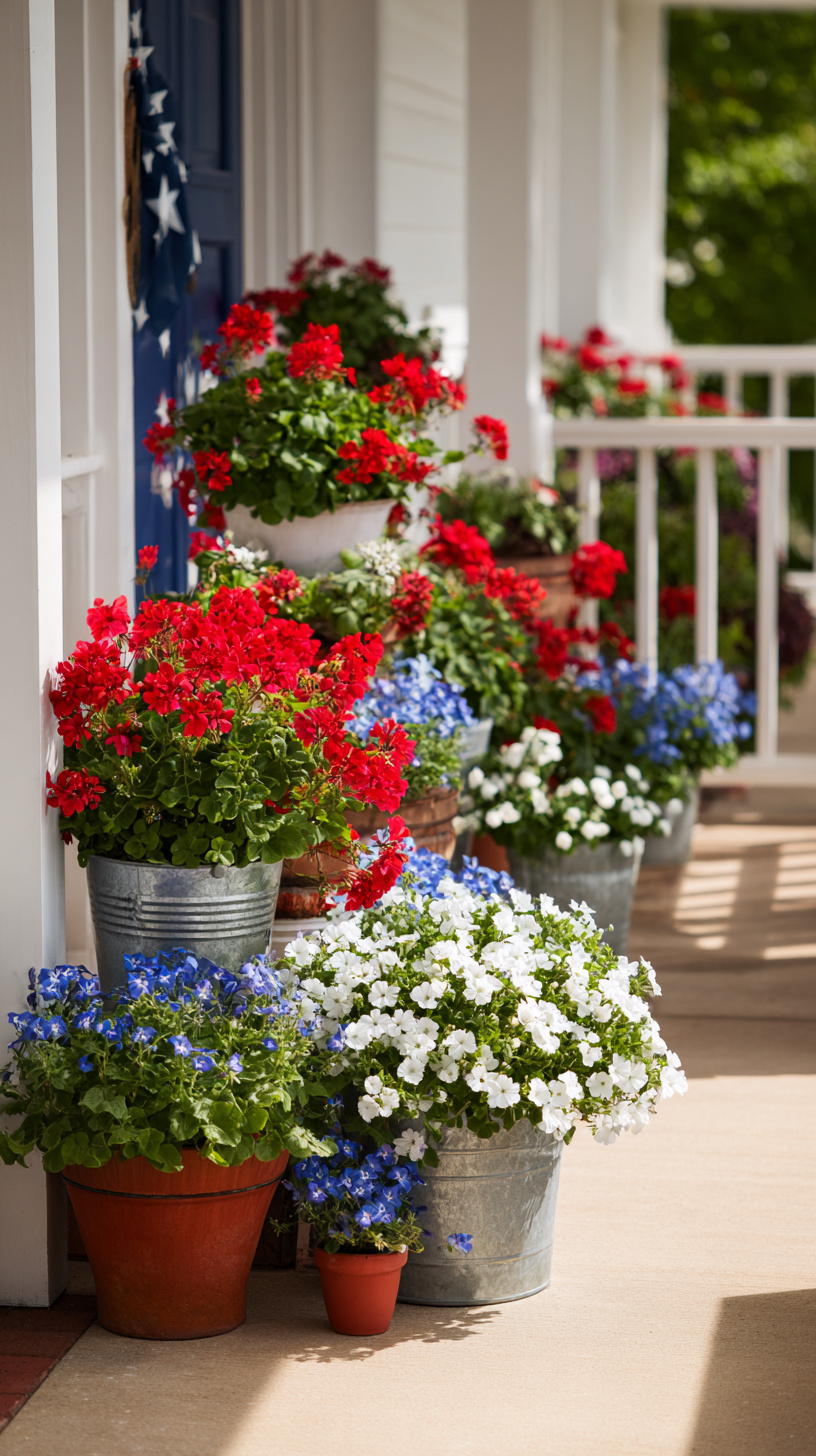 Patriotic Porch Planter Setup - Image 2
