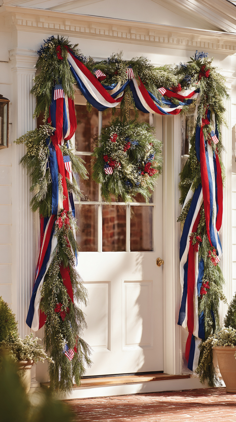 Patriotic Ribbon Garland - Image 1