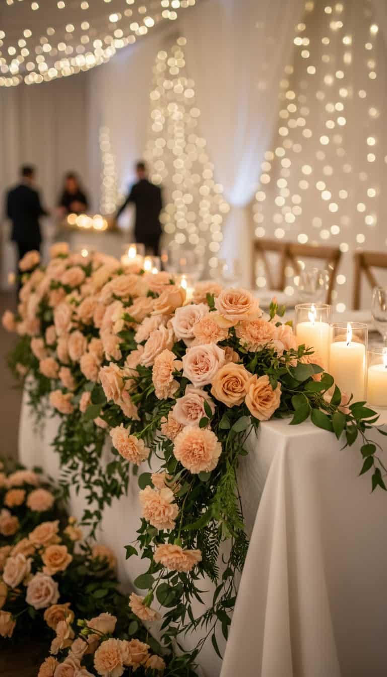 Peach-Apricot Floral Garlands