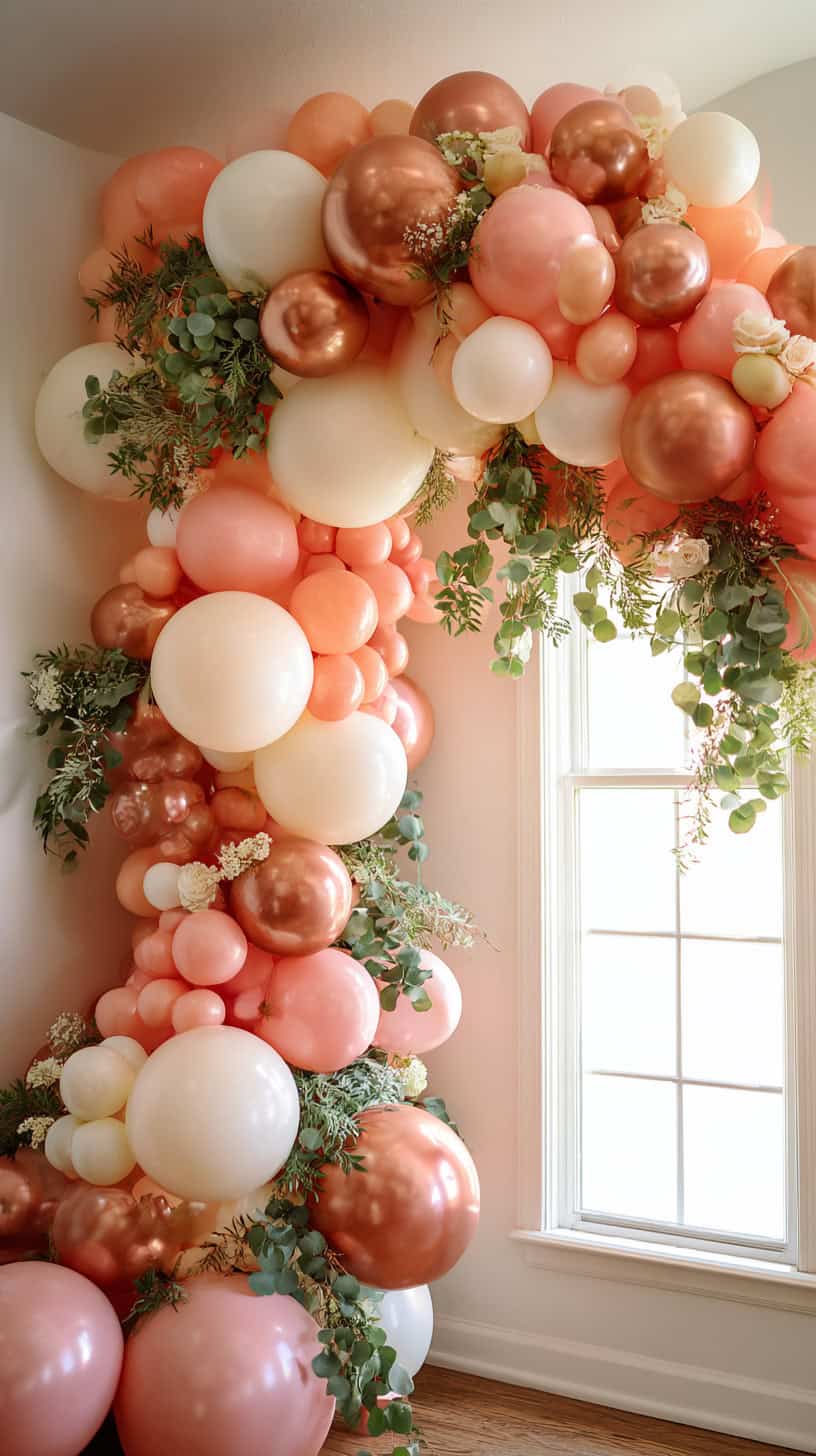 Peach Balloon Garland - Image 2