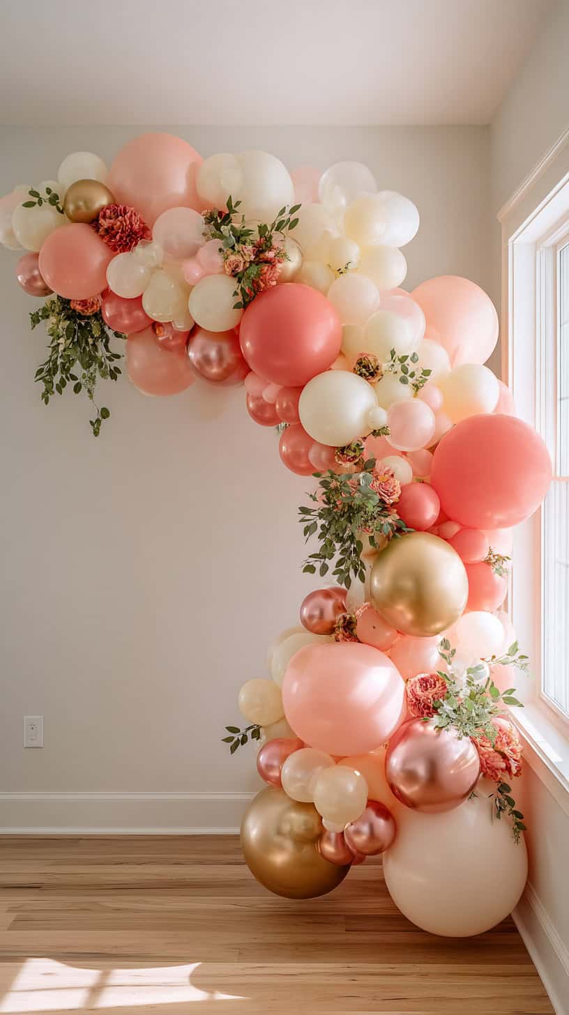 Peach Balloon Garland - Image 1