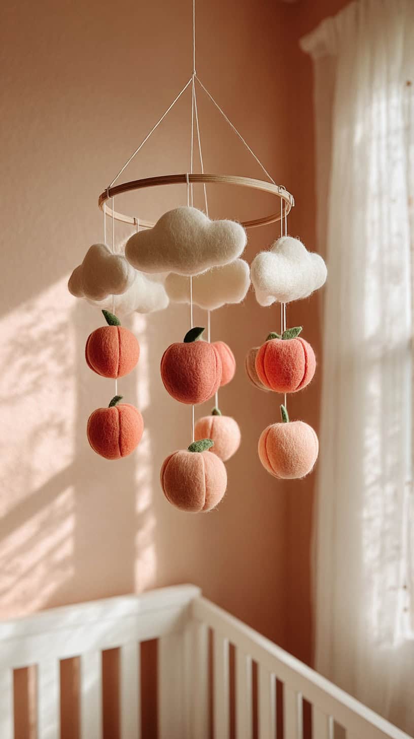 Peach Nursery Mobile - Image 1