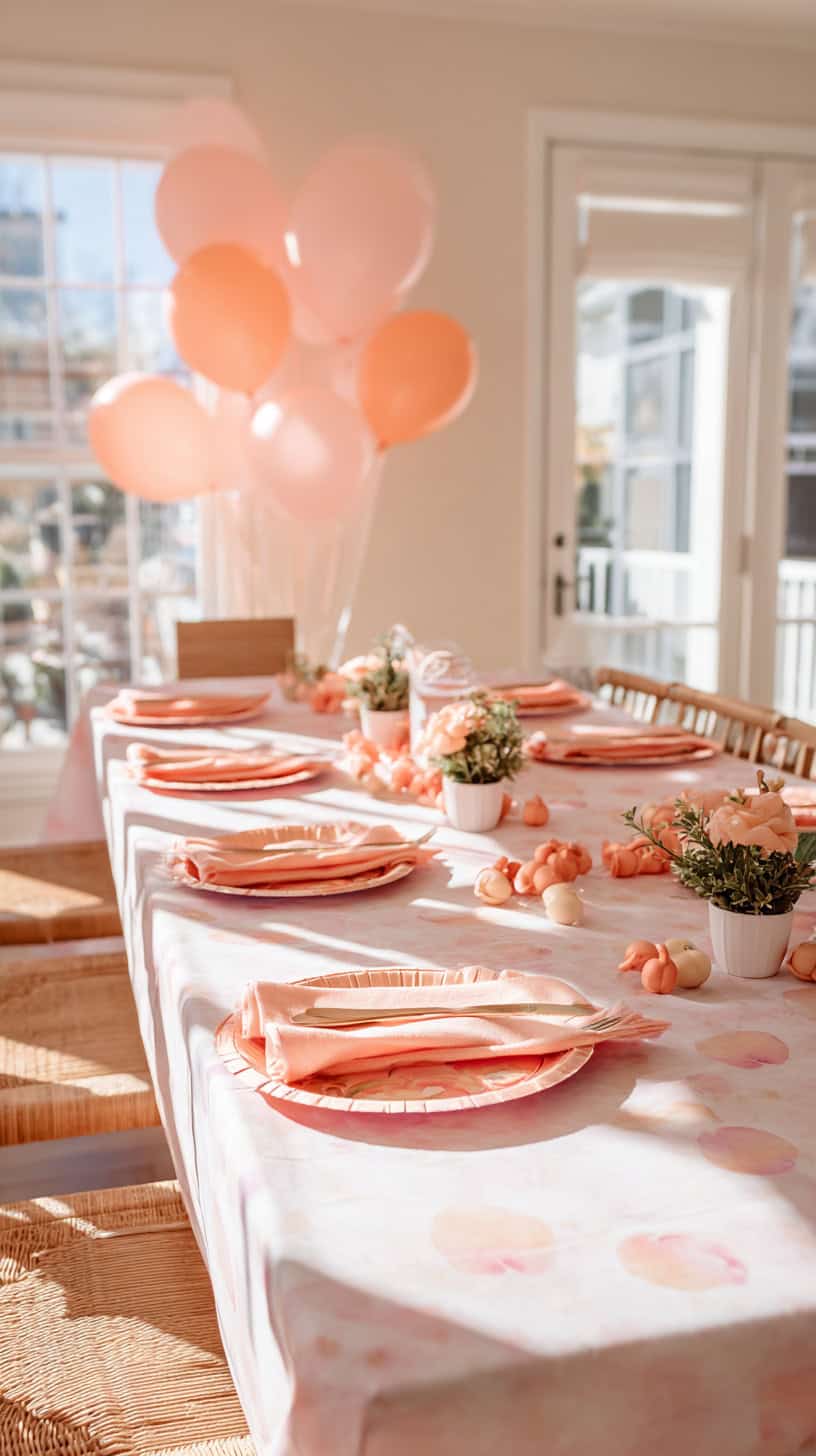 Peach Party Tablecloth - Image 2