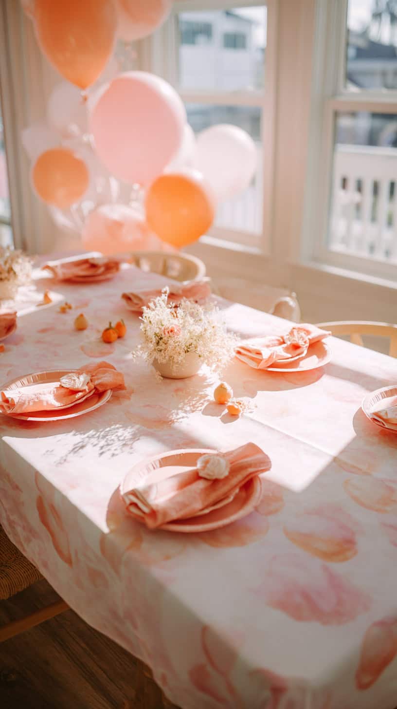 Peach Party Tablecloth - Image 1
