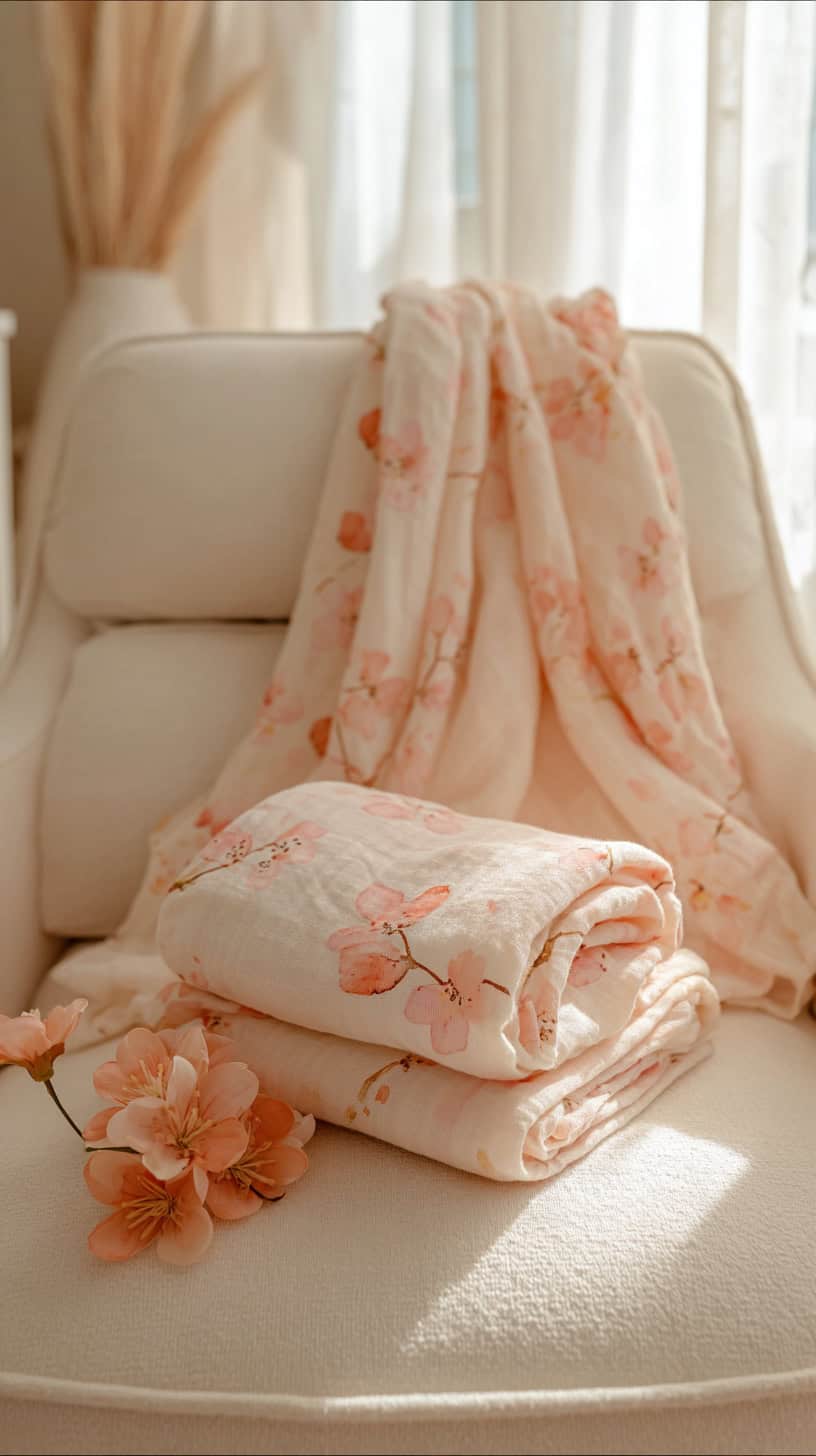 Peach Swaddle Blankets - Image 2
