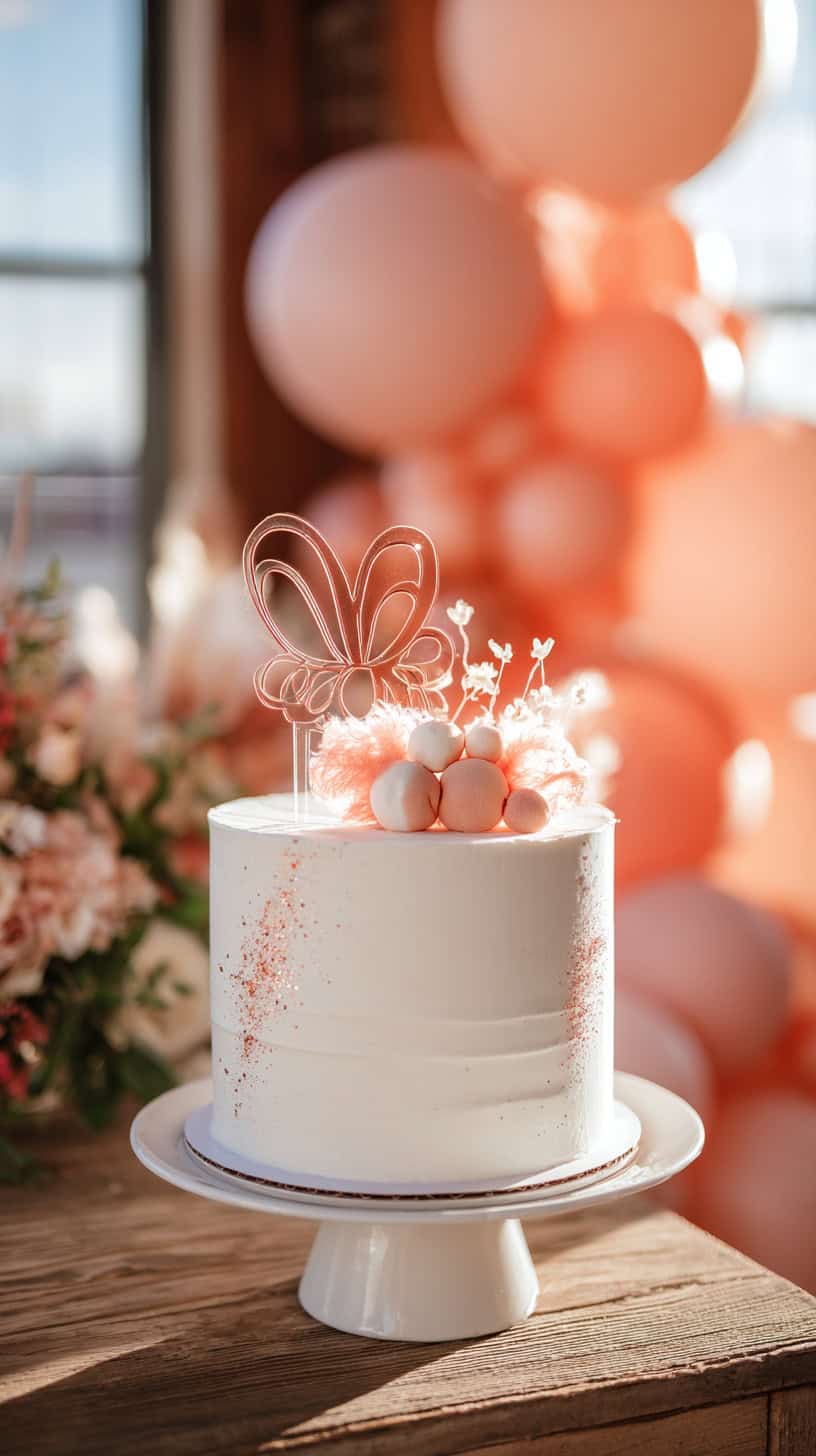 Peach Theme Cake Topper - Image 2
