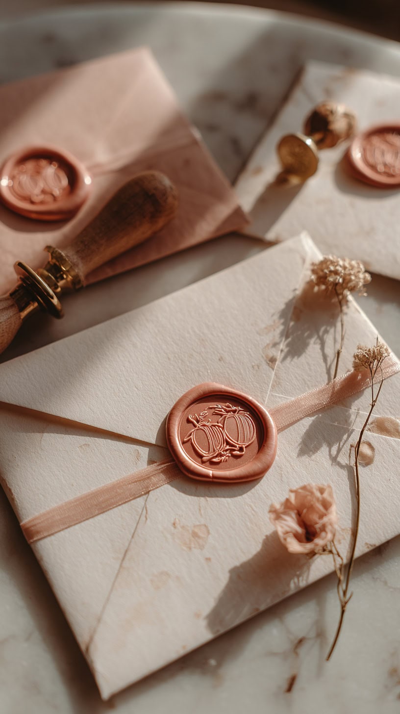 Peach Wax Seal Favors - Image 2