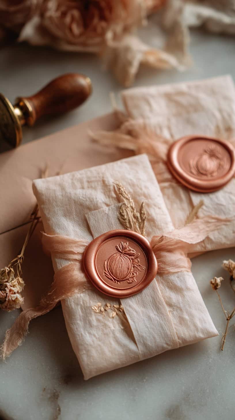 Peach Wax Seal Favors - Image 1
