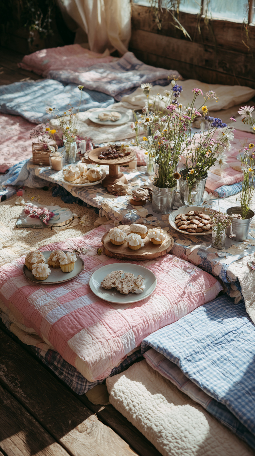 Picnic Blanket Dessert Setup - Image 4
