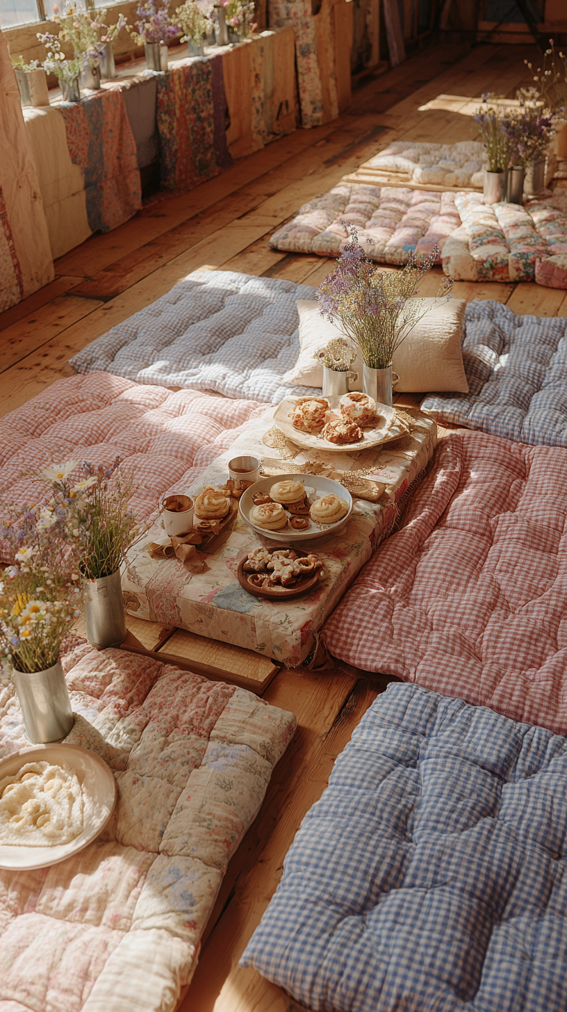 Picnic Blanket Dessert Setup - Image 1