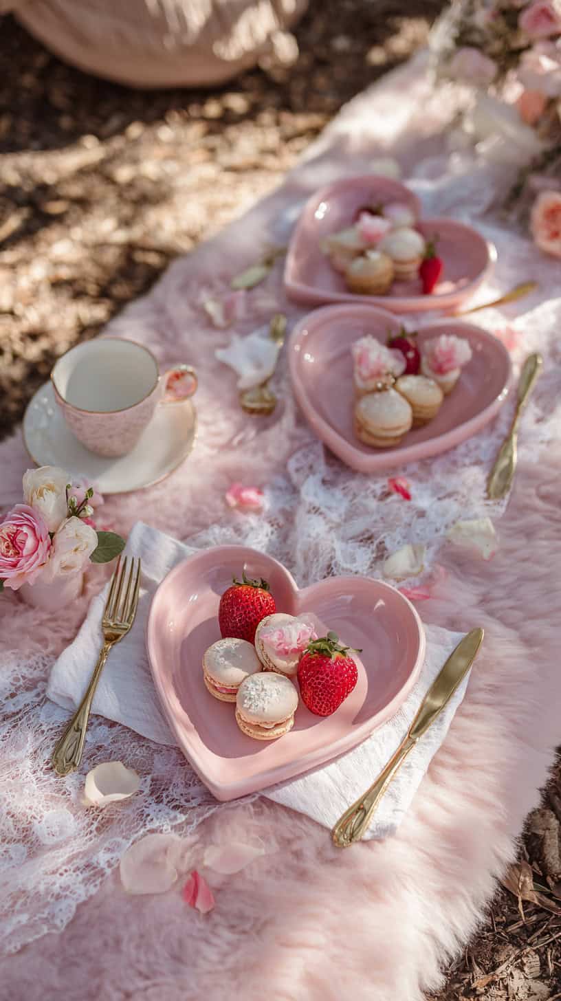 Pink Heart-Shaped Plates - Image 1