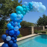 Classic Blue Ombre Pool Party Balloon Arch