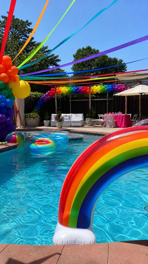 Rainbow Pool Party