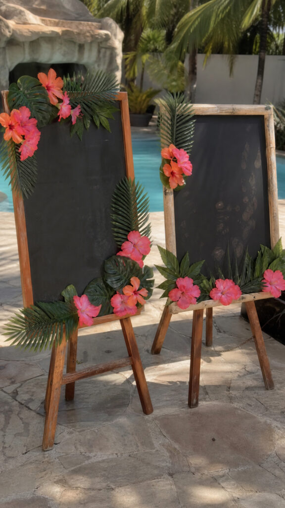 Tropical Themed Chalkboard Signs