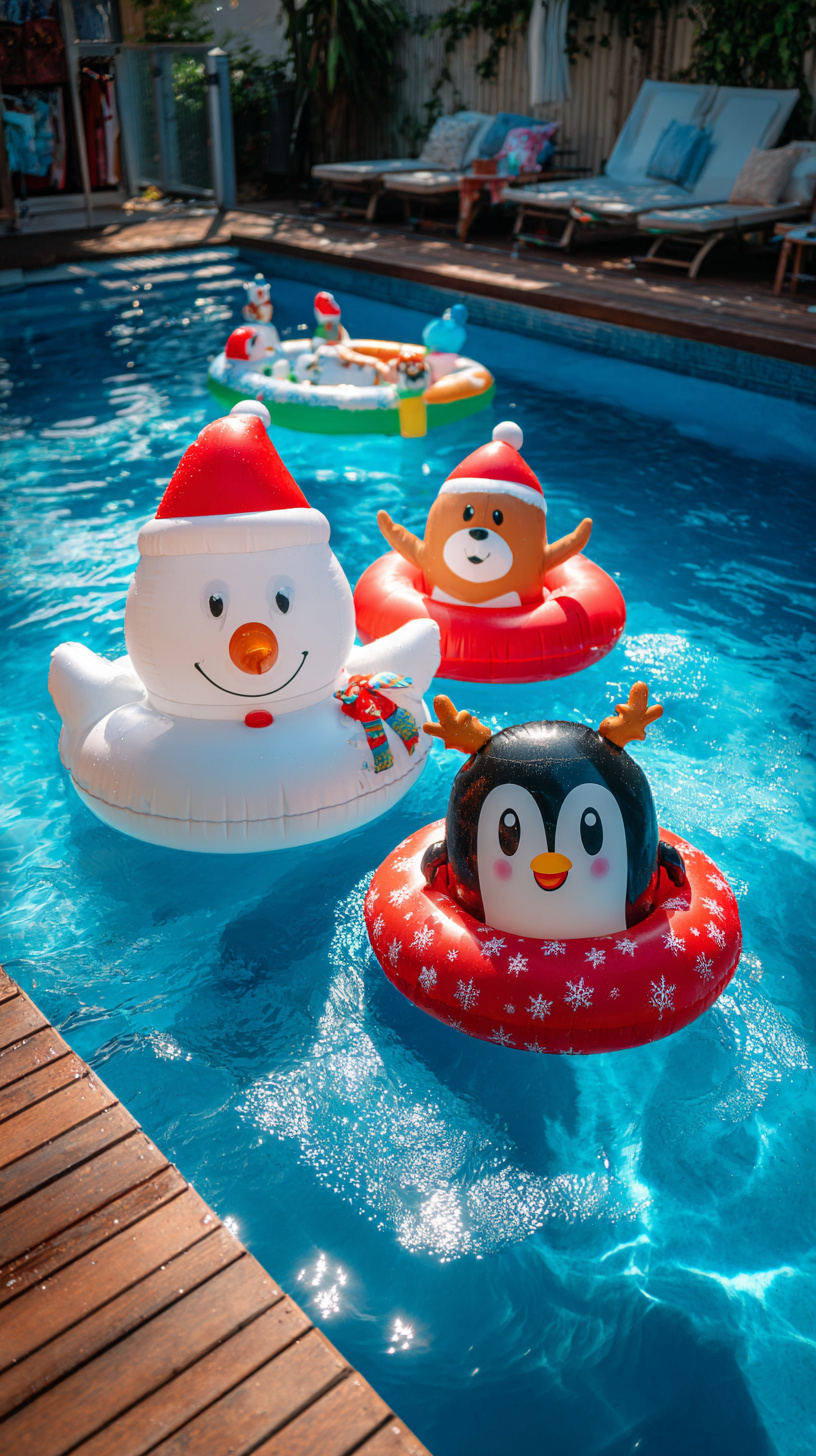 Poolside Christmas Floats - Image 1