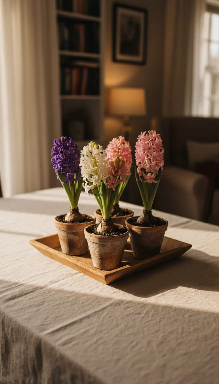 Potted Hyacinth Bulb Cluster