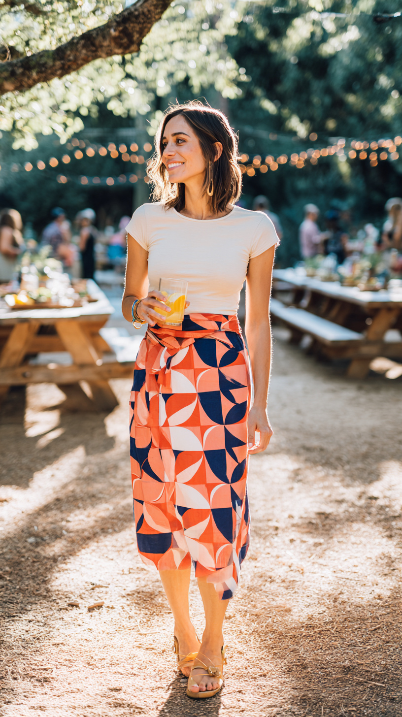 Printed Skirt and Tee - Image 2
