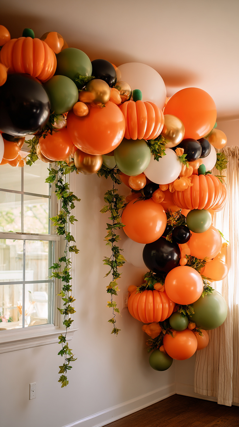 Pumpkin Balloon Garland - Image 2