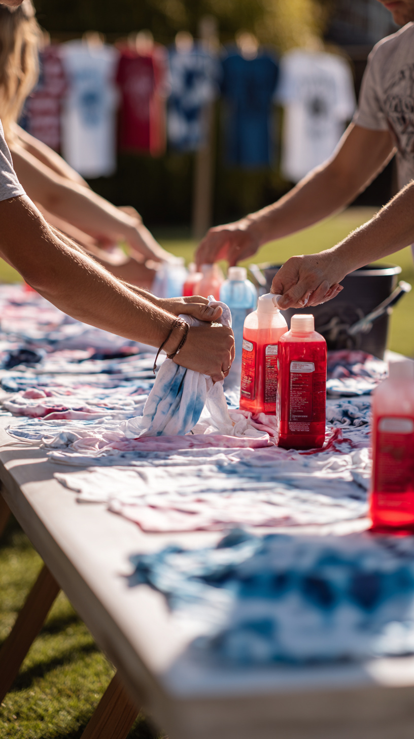 Red, White, and Blue Tie-Dye Activity