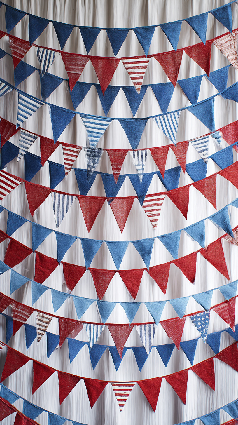 Red White Banner Wall - Image 2