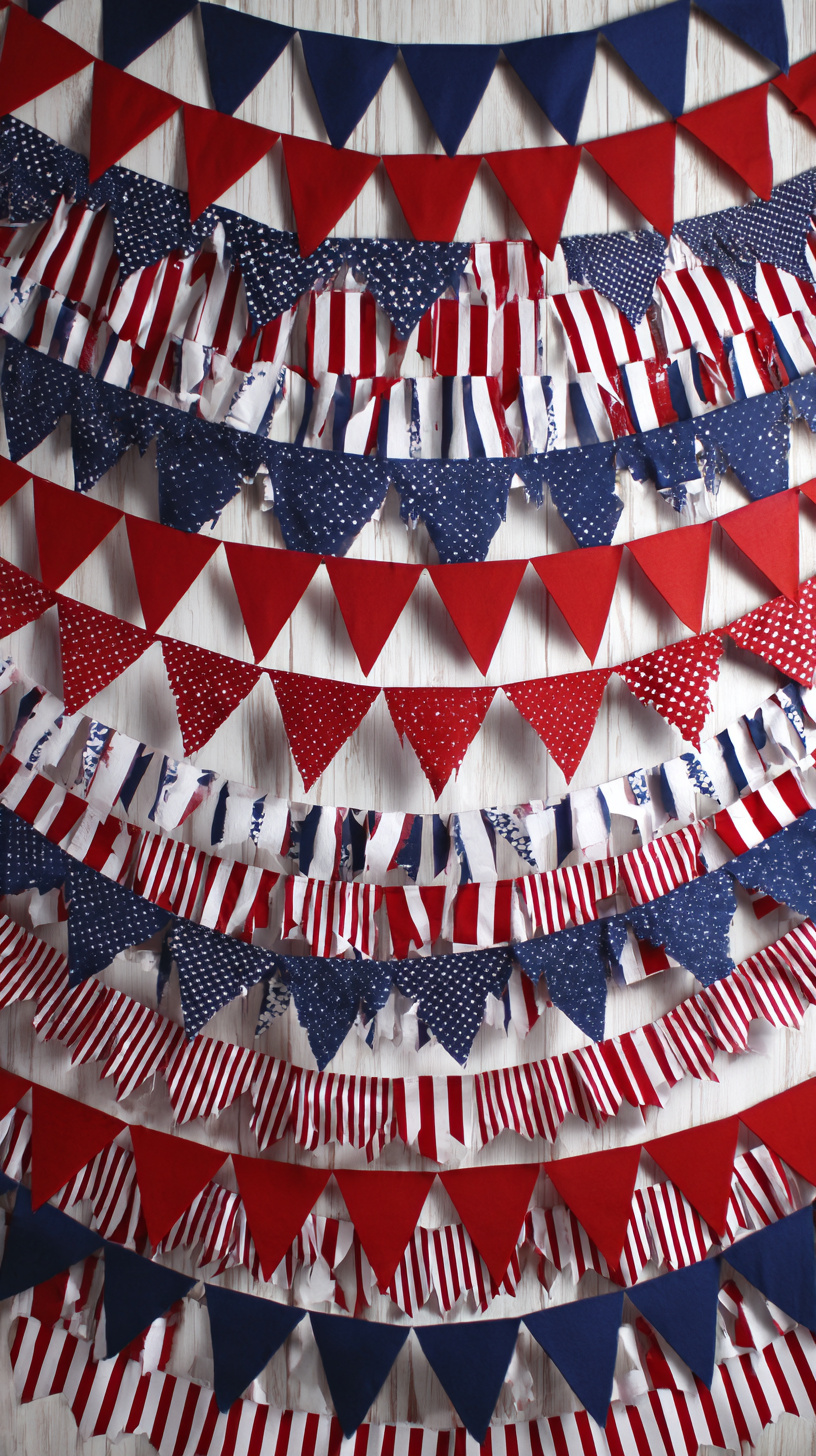 Red White Banner Wall - Image 1