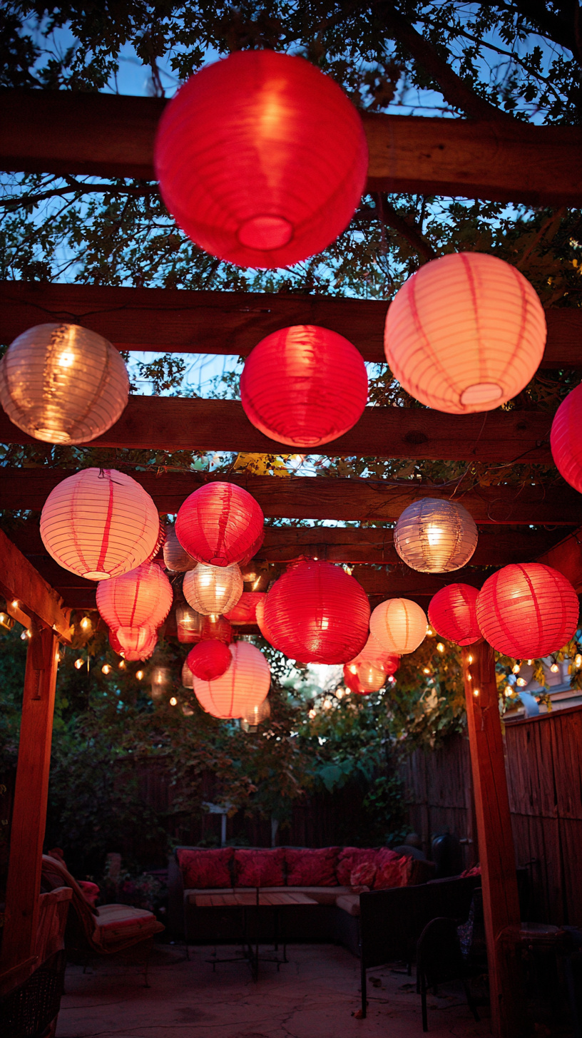 Red White Lanterns - Image 2