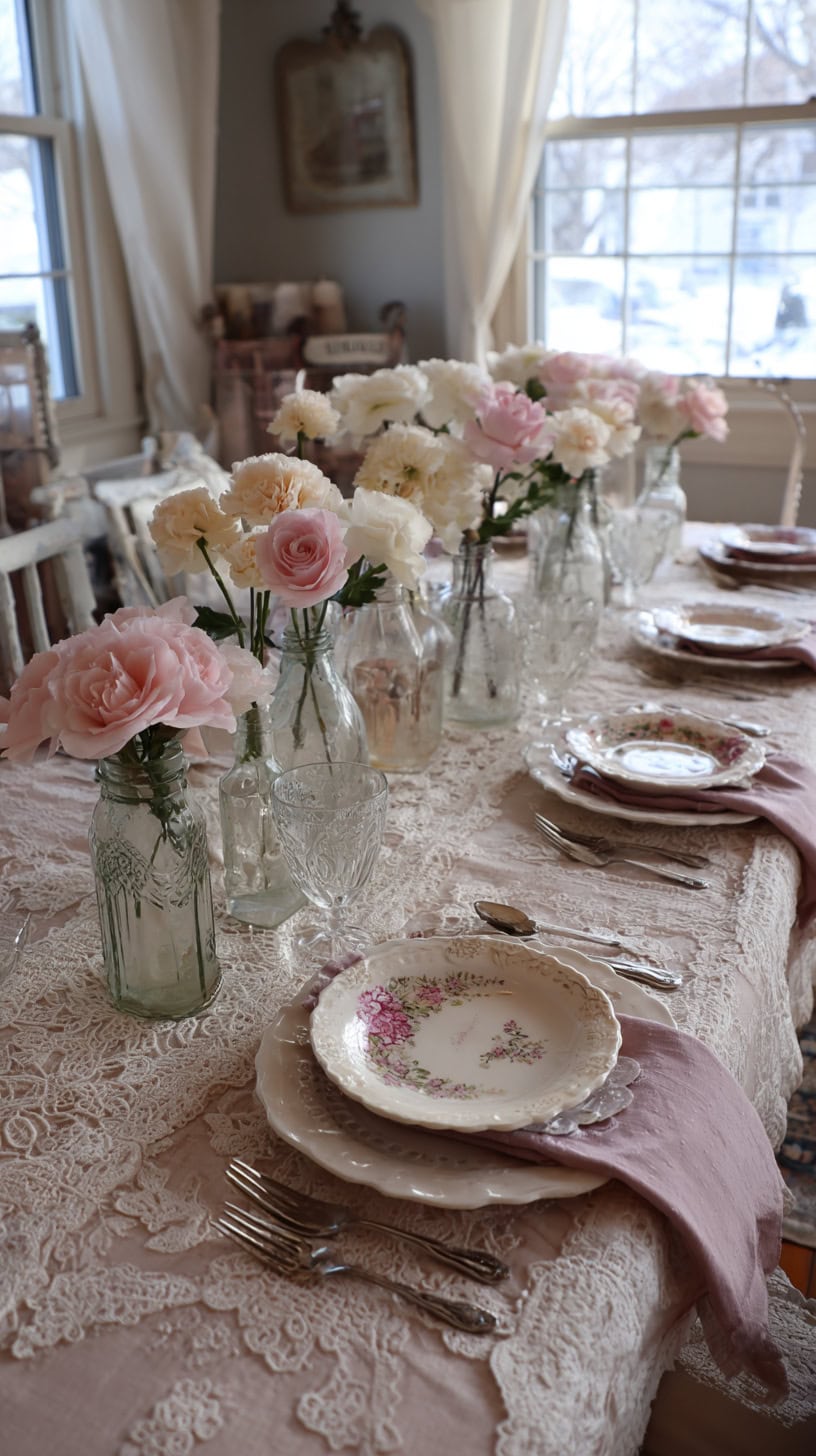 Romantic Vintage Lace Tablescapes