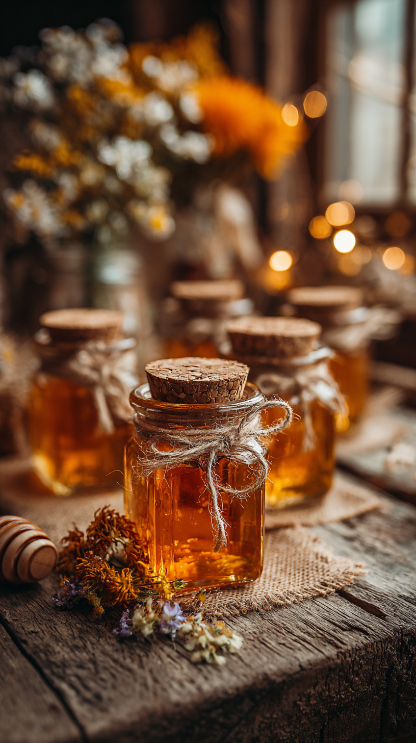 Rustic Honey Favor Jars - Image 1