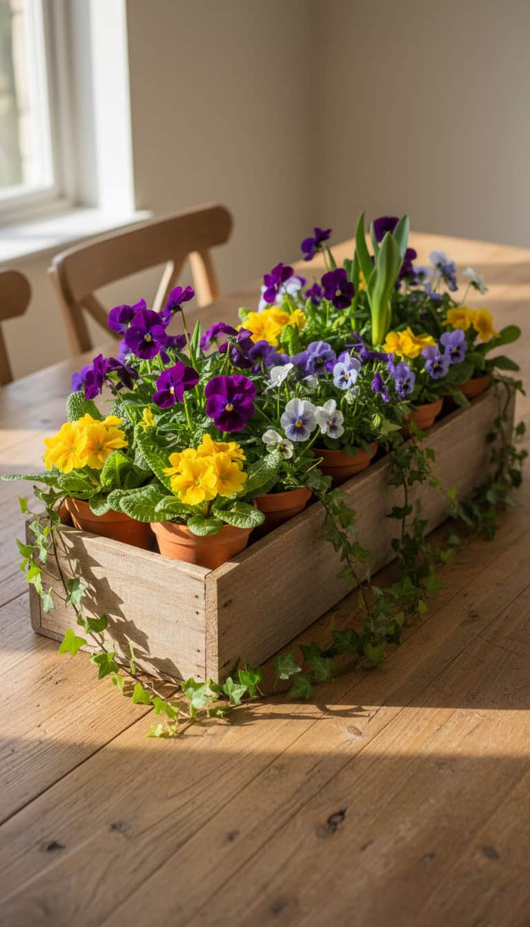 Rustic Planter Box Arrangement