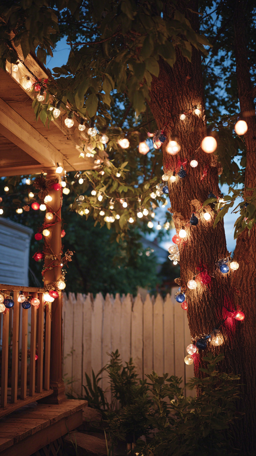 Rustic String Lights Display - Image 1