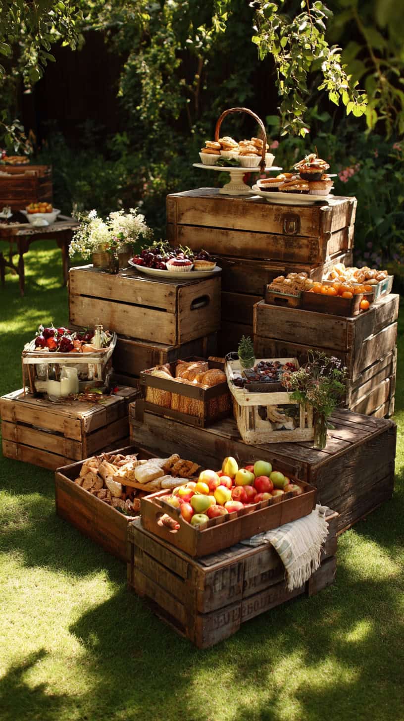 Rustic Wooden Crates - Image 1